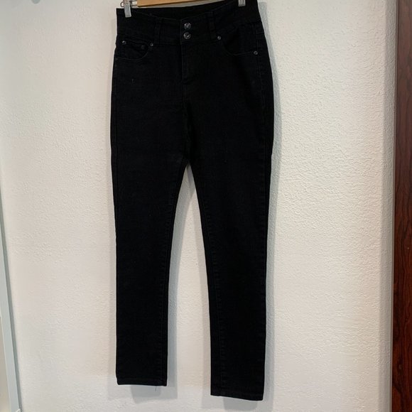 Ling's Black Skinny Jeans Stretch Denim Pants W29" x L30.5" Womens JRs Size 7/8 - Picture 4 of 7